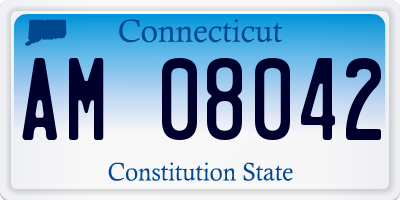 CT license plate AM08042