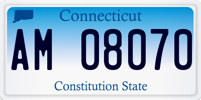 CT license plate AM08070