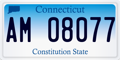 CT license plate AM08077