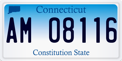 CT license plate AM08116
