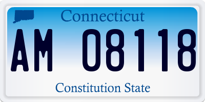 CT license plate AM08118