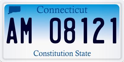 CT license plate AM08121