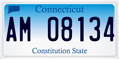 CT license plate AM08134