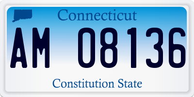 CT license plate AM08136