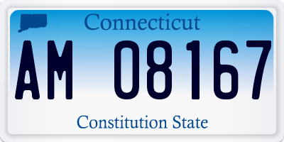 CT license plate AM08167