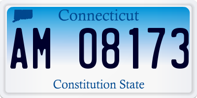 CT license plate AM08173
