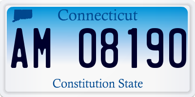CT license plate AM08190