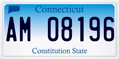 CT license plate AM08196