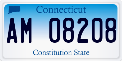 CT license plate AM08208