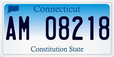 CT license plate AM08218