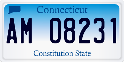 CT license plate AM08231