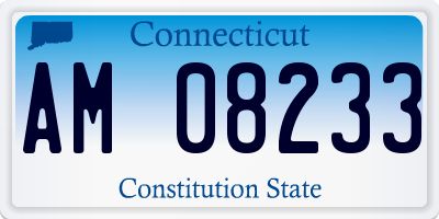 CT license plate AM08233