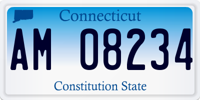 CT license plate AM08234