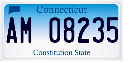 CT license plate AM08235