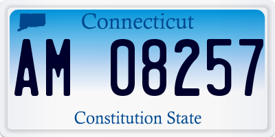 CT license plate AM08257