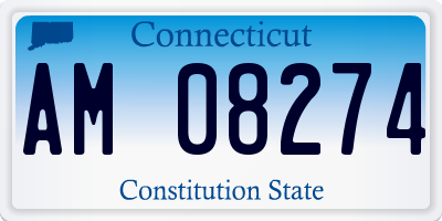 CT license plate AM08274