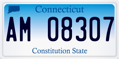 CT license plate AM08307