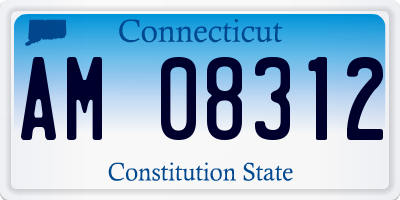 CT license plate AM08312