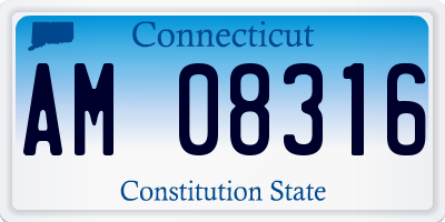 CT license plate AM08316