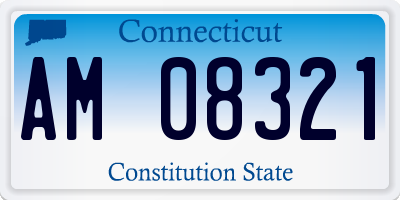 CT license plate AM08321