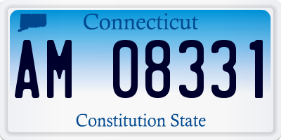 CT license plate AM08331