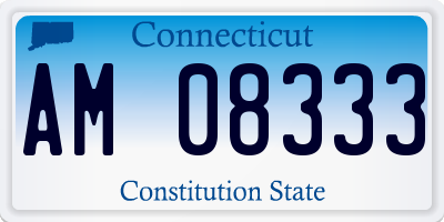 CT license plate AM08333