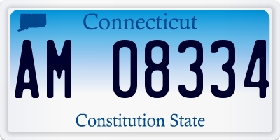 CT license plate AM08334