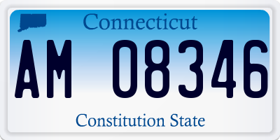 CT license plate AM08346