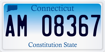 CT license plate AM08367