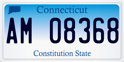 CT license plate AM08368