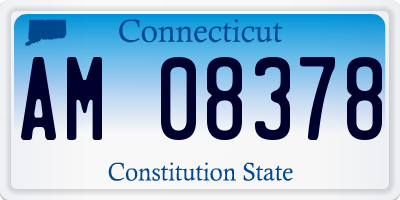 CT license plate AM08378