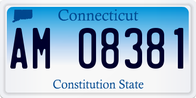 CT license plate AM08381