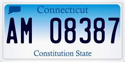 CT license plate AM08387