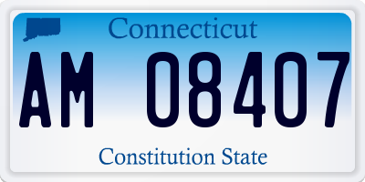 CT license plate AM08407