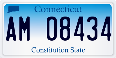 CT license plate AM08434