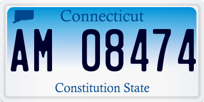 CT license plate AM08474