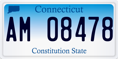 CT license plate AM08478