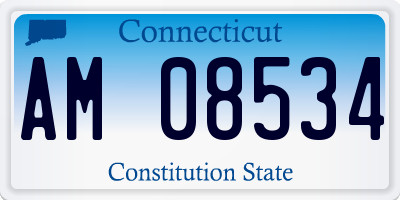 CT license plate AM08534