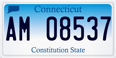 CT license plate AM08537