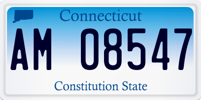 CT license plate AM08547