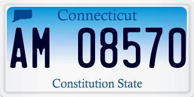 CT license plate AM08570