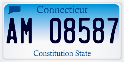 CT license plate AM08587