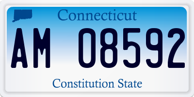 CT license plate AM08592