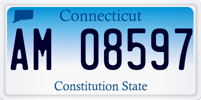CT license plate AM08597