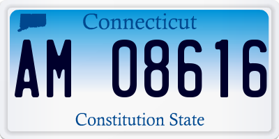 CT license plate AM08616