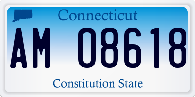 CT license plate AM08618