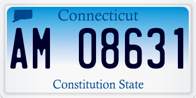 CT license plate AM08631
