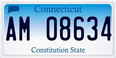 CT license plate AM08634