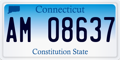 CT license plate AM08637