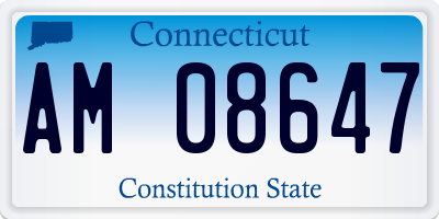 CT license plate AM08647
